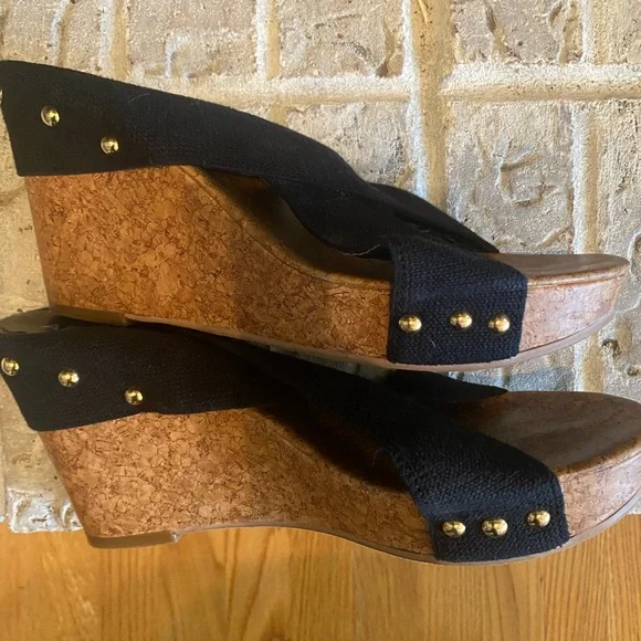 Size 9 Abound black wedge sandals - Picture 4 of 13